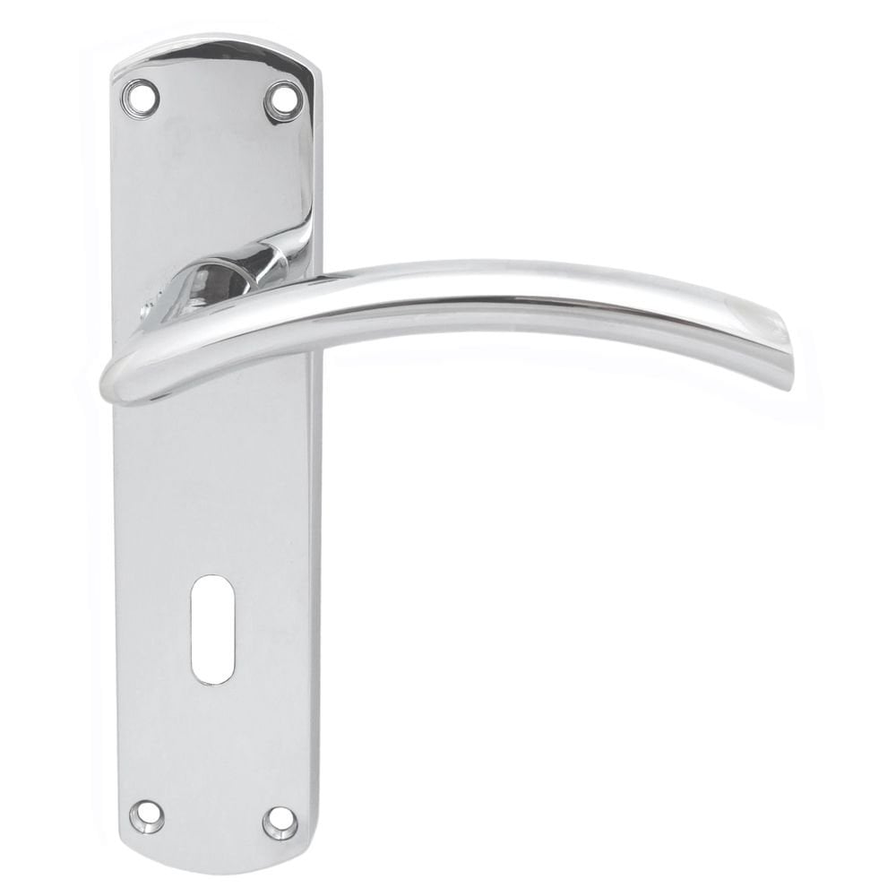 Carlisle Brass Polished Chrome Lock Standard Boxed Tres Lever on Backplate SZC031CP