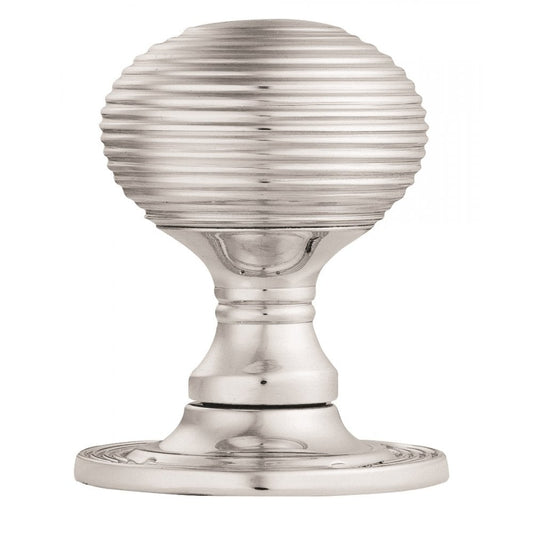 Carlisle Brass Polished Chrome Mortice Knob Queen Anne Mortice Knob 62.5mm Dia.Rose 51.5mm Dia .Knob 76mm Projection M10