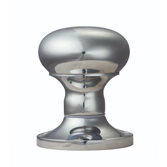 Carlisle Brass Polished Chrome Mushroom Mortice Knob Unsprung 56mm Dia Rose 52mm Dia Knob M35USCP