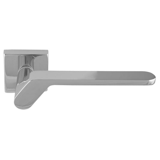 Carlisle Brass Polished Chrome Pendio Lever On Concealed Fix Push-On Square Rose Handle EUL130CP