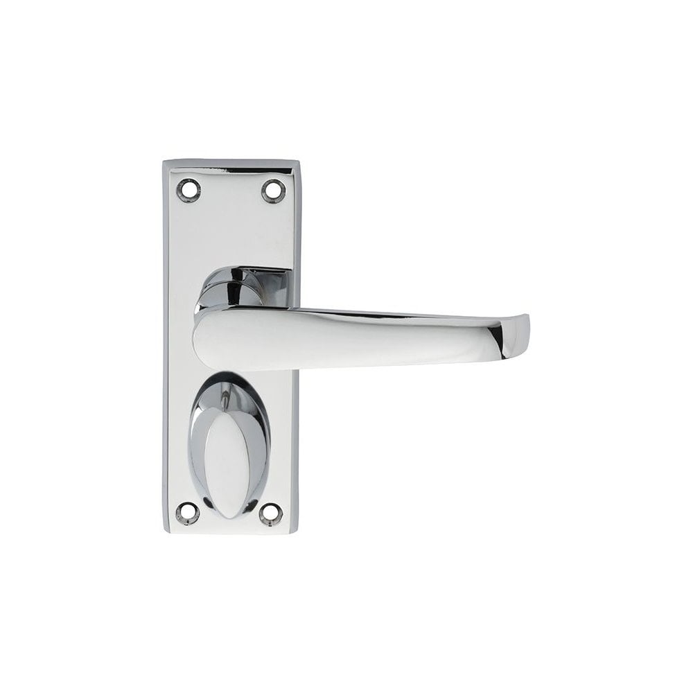 Carlisle Brass Polished Chrome Privacy 118mmx42.5mm Boxed Victorian Lever on Backplate M31WCCP