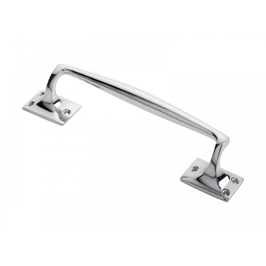 Carlisle Brass Polished Chrome Pub Style Pull Handle 251mm Overall Length, 52mm Projection AA92CP
