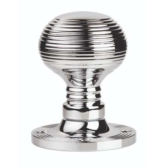 Carlisle Brass Polished Chrome Rim Mortice Knob Queen Anne Mortice Knob 61mm Dia.Rose 52mm Dia .Knob 77mm Projection M10