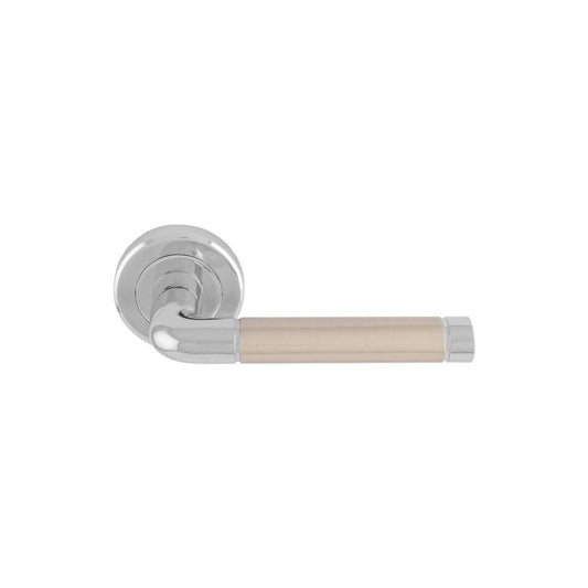 Carlisle Brass Polished Chrome/ Satin Nickel Quaranta Lever on Rose Handle SZR040CPSN