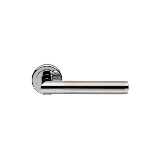 Carlisle Brass Polished Chrome/Satin Nickel Trend Lever on Round Rose Blister Pack SZM160CPSN/BP