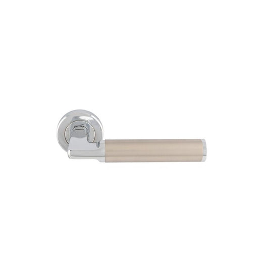 Carlisle Brass Polished Chrome/Satin Stainless Steel Cendio Lever on Rose SZR140CPSN