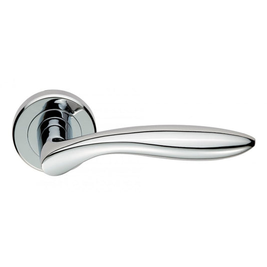 Carlisle Brass Polished Chrome Shark Lever on Rose ZIN3131PC