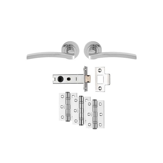 Carlisle Brass Polished Chrome Tavira Latch Ultimate Door Pack UDP009CP/INTB