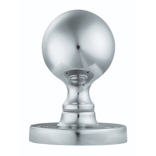 Carlisle Brass Polished Chrome Victorian Ball Mortice Knob 61mm Dia.Rose 45mm Dia Knob, 82mm Projection M48CP