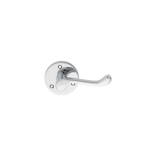 Carlisle Brass Polished Chrome Victorian Scroll Lever on Round Rose DL56CP