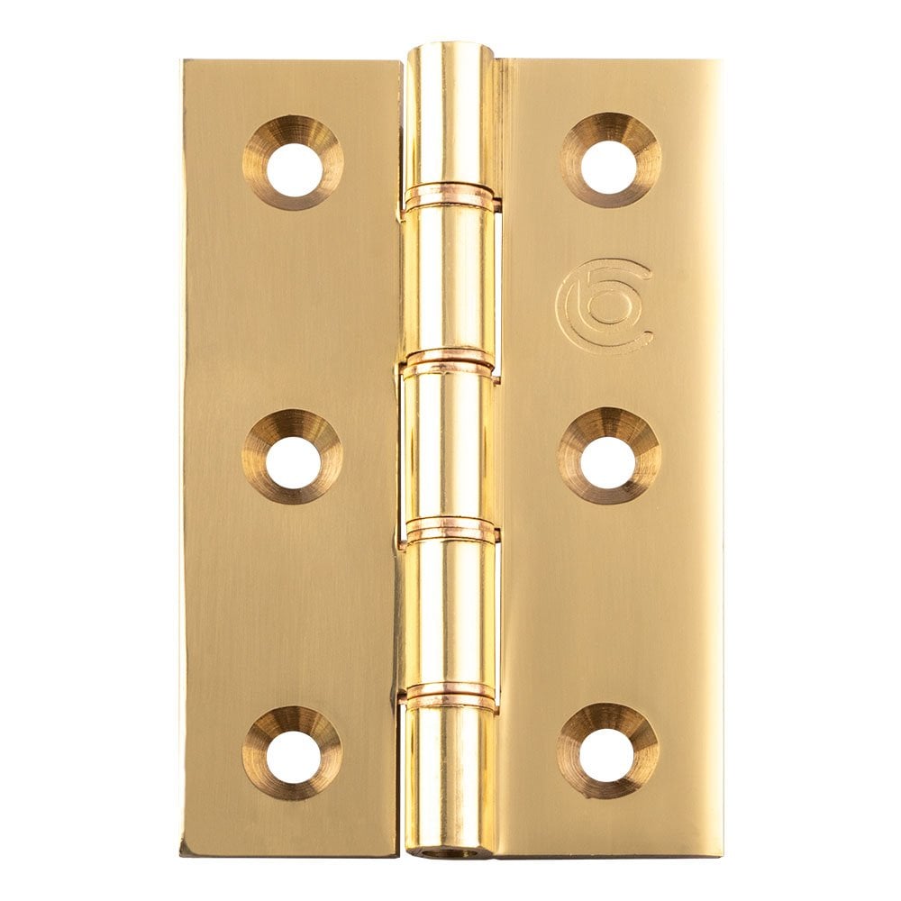 Carlisle Brass Polished Lacquered Double Phosphor Bronze Washered Butt Hinge 102mmx67mmx2.5mm HDPBW4