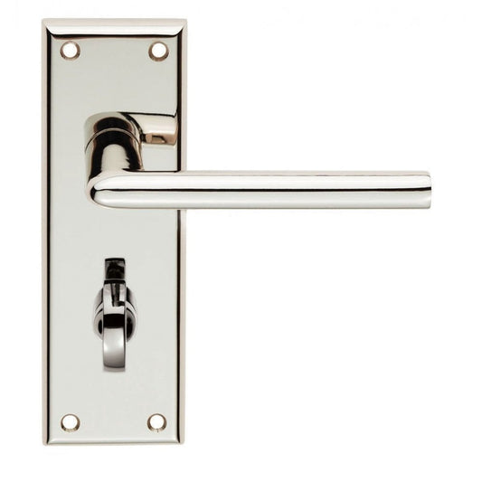 Carlisle Brass Polished Nickel Bathroom Dieci Lever on Backplate SZR013PN