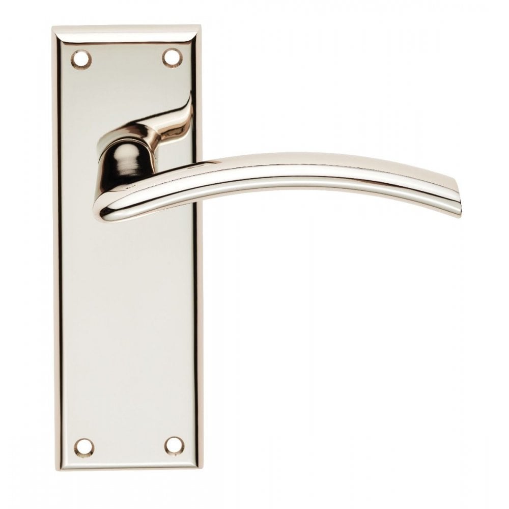 Carlisle Brass Polished Nickel Latch Trenta Lever on Backplate SZR032PN