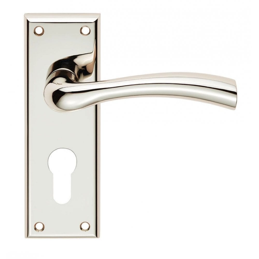 Carlisle Brass Polished Nickel Standard Lock Boxed Cinquanta Lever on Backplate SZR051PN