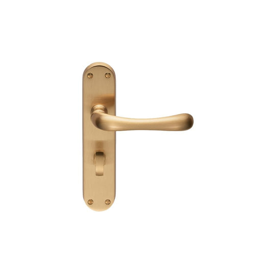 Carlisle Brass Satin Brass Bathroom Ibra Lever on Backplate Range 185mmx42mm EL13SB