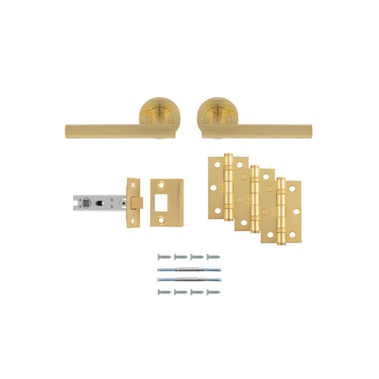 Carlisle Brass Satin Brass Faro Latch Pack - Ultimate Door Pack UDP011SB/INTB