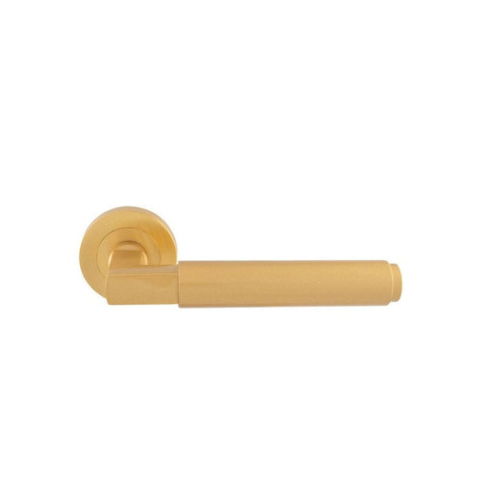 Carlisle Brass Satin Brass Masano Lever On Round Rose EUL070SB