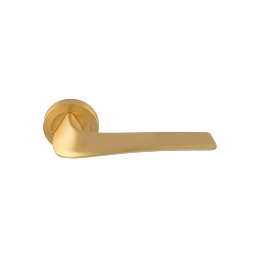 Carlisle Brass Satin Brass Master lever on round rose Handle MS5SB