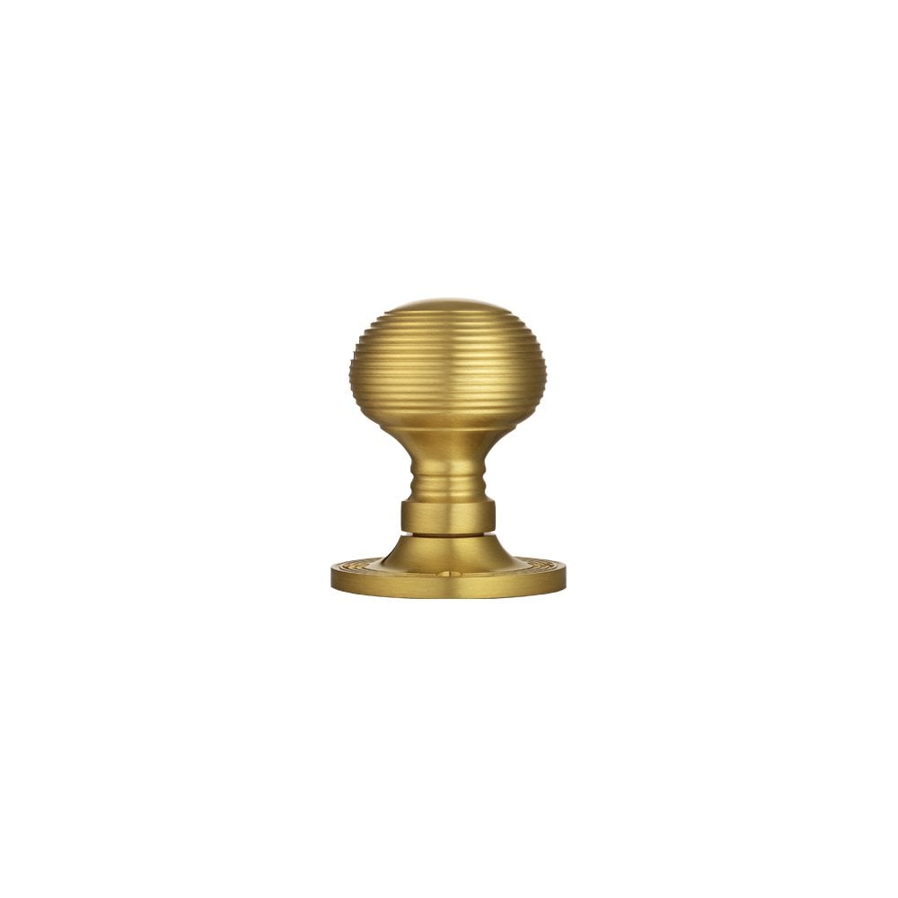 Carlisle Brass Satin Brass Mortice Brass Queen Anne Mortice Knob 62.5mm Dia.Rose 51.5mm Dia .Knob 76mm Projection M1001S