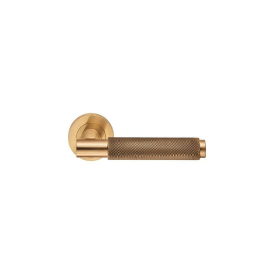 Carlisle Brass Satin Brass Varese Lever On Round Rose EUL050SB