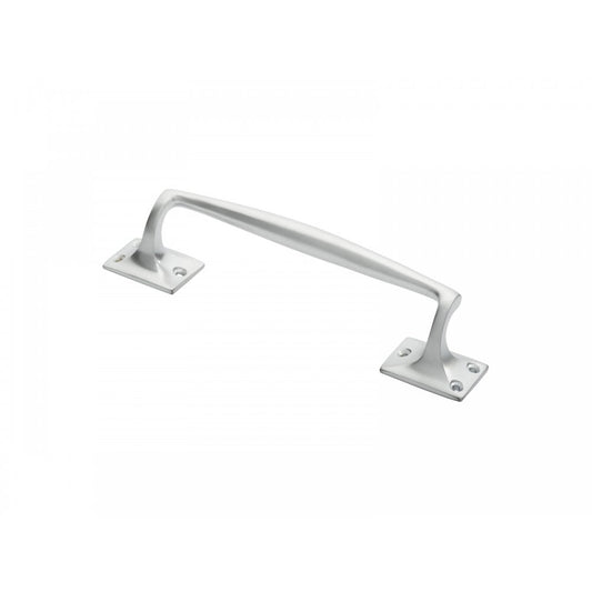 Carlisle Brass Satin Chrome 251mm Overall Length, 52mm Projection Pub Style Pull Handle AA92SC