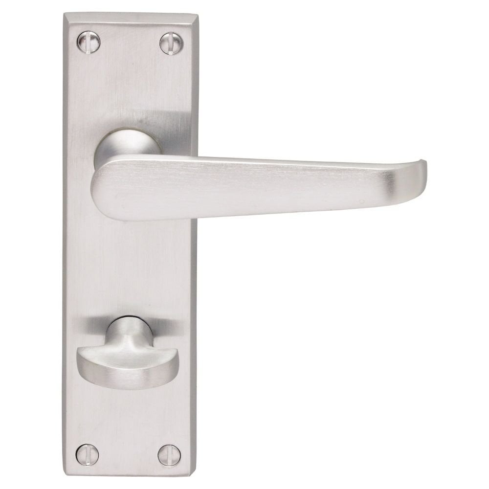 Carlisle Brass Satin Chrome Bathroom 150mmx42.5mm Boxed Victorian Lever on Backplate M30WCSC