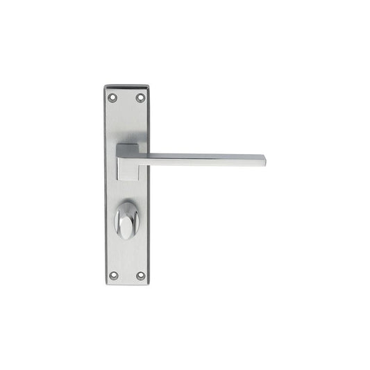 Carlisle Brass Satin Chrome Bathroom 180mmx40mm Equi Lever on Backplate SZM373SC