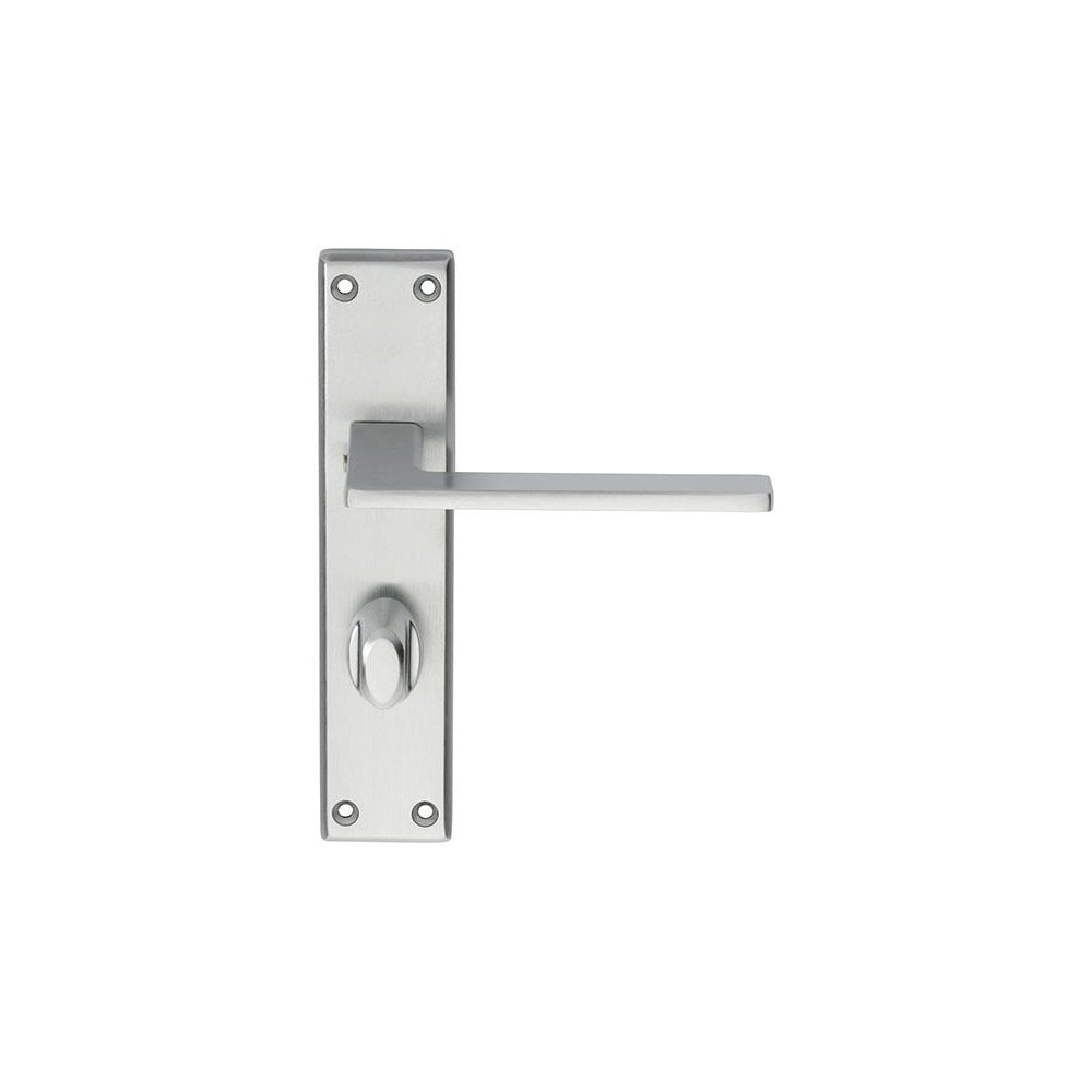 Carlisle Brass Satin Chrome Bathroom 180mmx40mm Zone Lever on Backplate SZM036SC