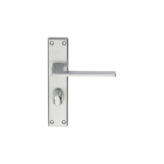 Carlisle Brass Satin Chrome Bathroom 180mmx40mm Zone Lever on Backplate SZM036SC