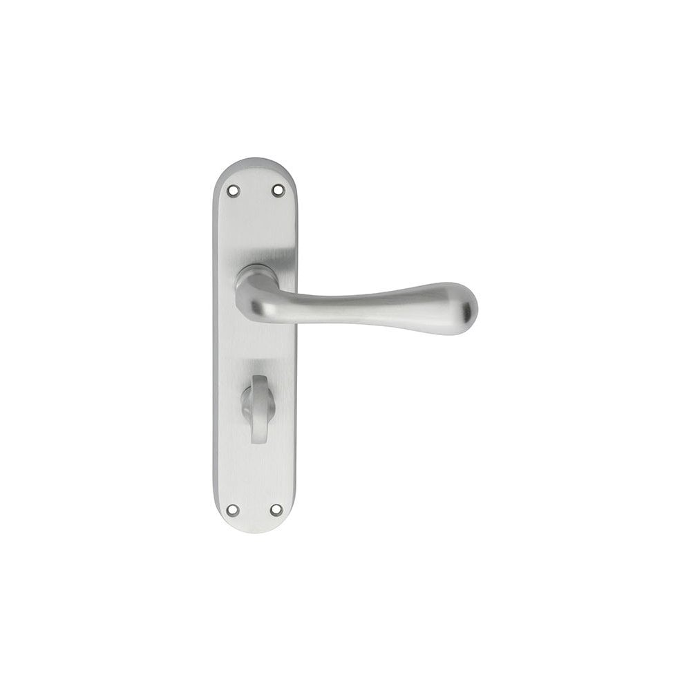 Carlisle Brass Satin Chrome Bathroom 185mmx42mm Astro Lever on Backplate EL23SC