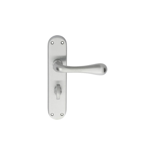 Carlisle Brass Satin Chrome Bathroom 185mmx42mm Astro Lever on Backplate EL23SC