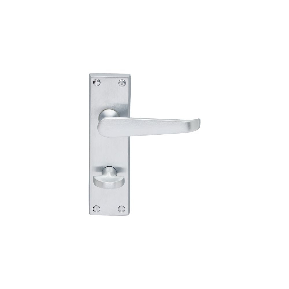 Carlisle Brass Satin Chrome Bathroom Boxed 155mmx40mm Contract Victorian Lever on Backplate CBV30WCSC