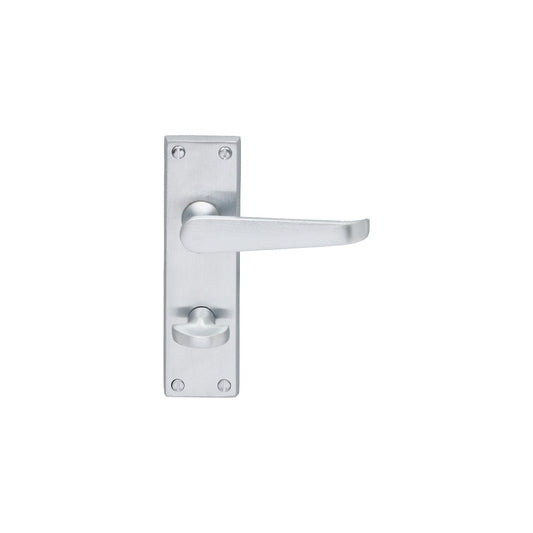 Carlisle Brass Satin Chrome Bathroom Boxed 155mmx40mm Contract Victorian Lever on Backplate CBV30WCSC