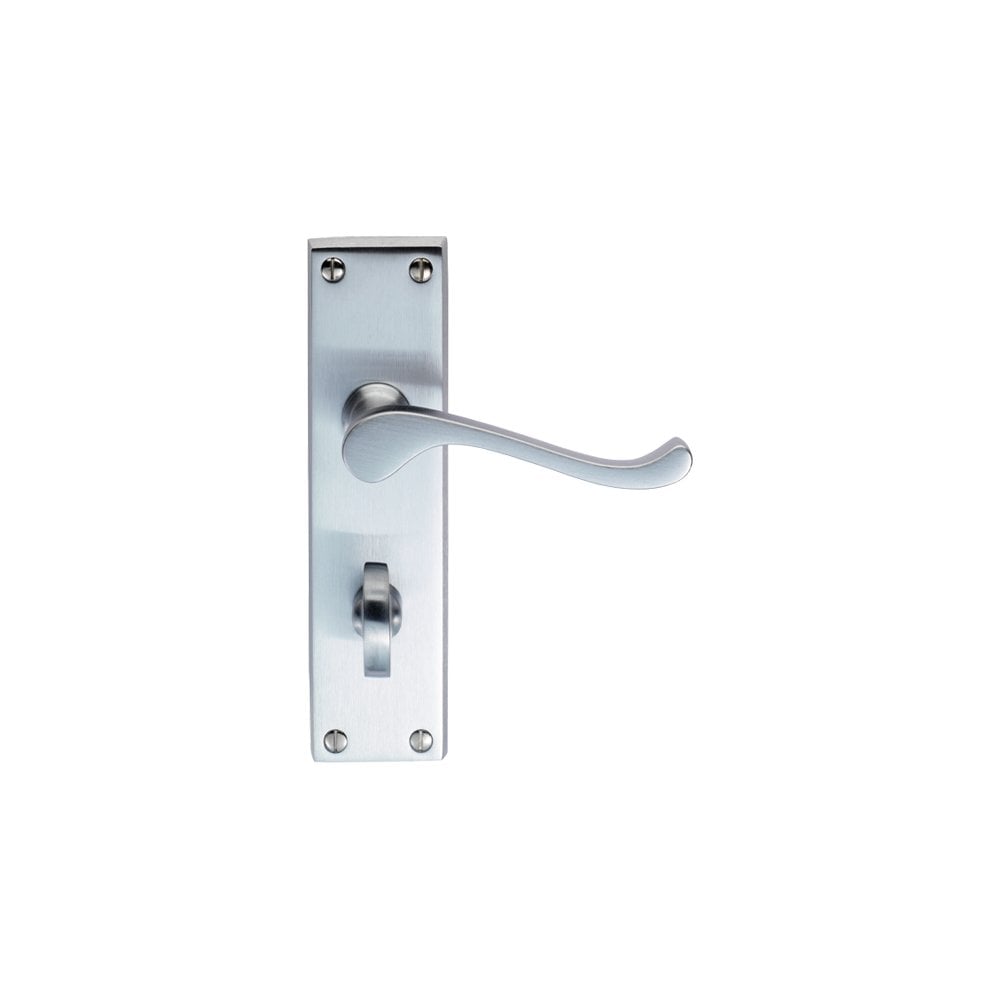 Carlisle Brass Satin Chrome Bathroom Boxed Contract Victorian Scroll Lever on Backplate CBS54WCSC