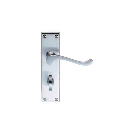 Carlisle Brass Satin Chrome Bathroom Boxed Contract Victorian Scroll Lever on Backplate CBS54WCSC