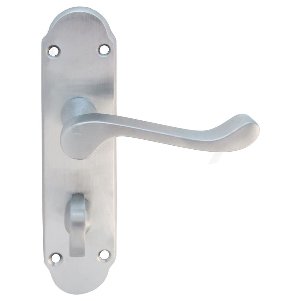 Carlisle Brass Satin Chrome Bathroom Boxed Oakley Lever on Backplate DL168WCSC