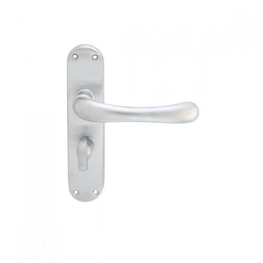 Carlisle Brass Satin Chrome Bathroom Ibra Lever on Backplate Range 185mmx42mm EL13SC