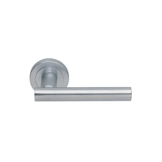 Carlisle Brass Satin Chrome Calla Lever On Round Rose AQ4SC