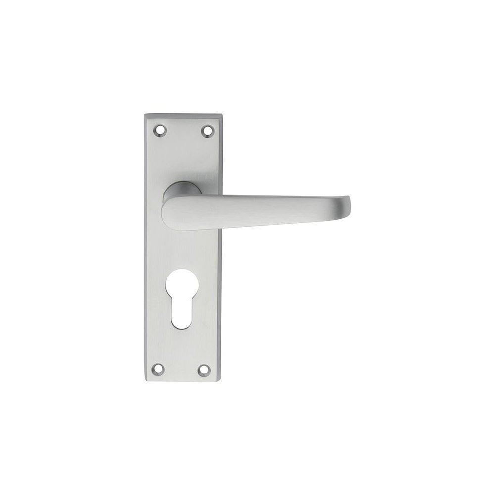 Carlisle Brass Satin Chrome Euro Lock Boxed 150mmx42.5mm Victorian Lever on Backplate M30YSC