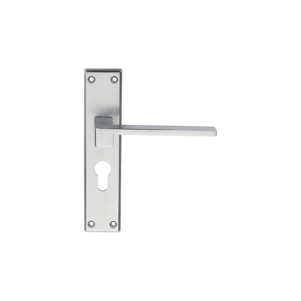 Carlisle Brass Satin Chrome Euro Profile 180mmx40mm Equi Lever on Backplate SZM371YSC