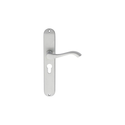 Carlisle Brass Satin Chrome Euro Profile 240mmx40mm Backplate 47.5mm Centres Andros Lever on Backplate DL380YSC