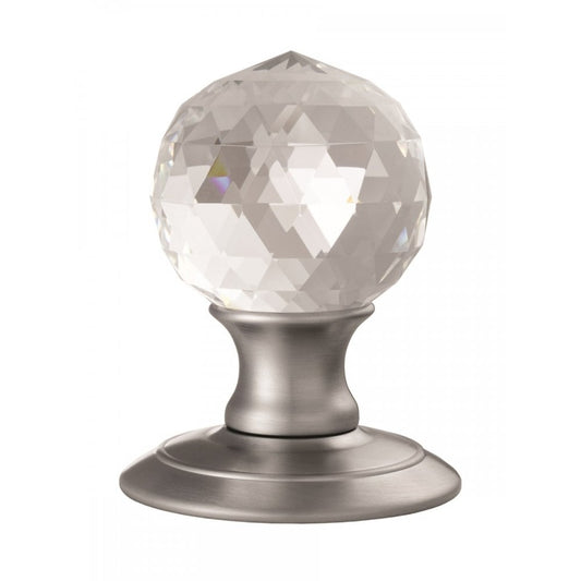 Carlisle Brass Satin Chrome Facetted Crystal Knob AC020SC