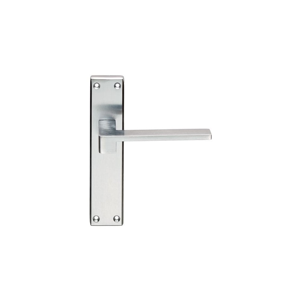 Carlisle Brass Satin Chrome Latch 180mmx40mm Equi Lever on Backplate SZM372SC