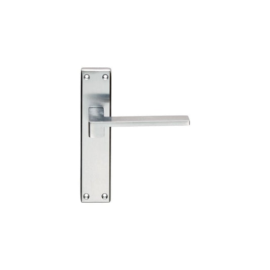 Carlisle Brass Satin Chrome Latch 180mmx40mm Equi Lever on Backplate SZM372SC