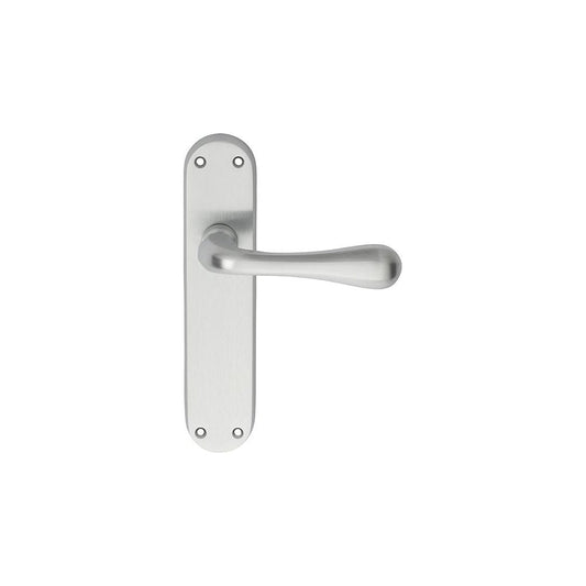 Carlisle Brass Satin Chrome Latch 185mmx42mm Astro Lever on Backplate EL22SC