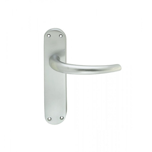 Carlisle Brass Satin Chrome Latch 185mmx42mm Lilla Lever on Backplate EL32SC