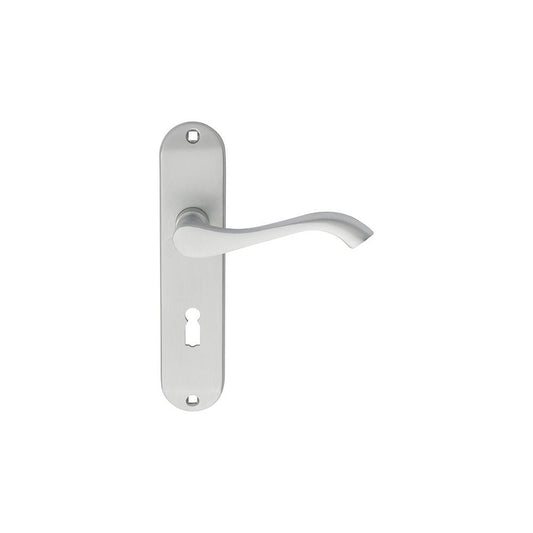 Carlisle Brass Satin Chrome Latch 240mmx40mm Andros Lever on Backplate DL381SC