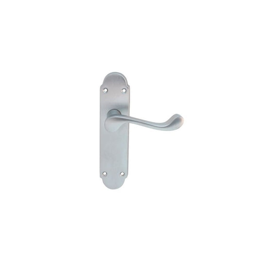 Carlisle Brass Satin Chrome Latch Blister Pack Oakley Lever on Backplate DL167SC/BP