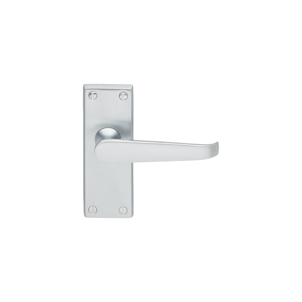 Carlisle Brass Satin Chrome Latch Boxed 120mmx40mm Contract Victorian Lever on Backplate CBV31SC
