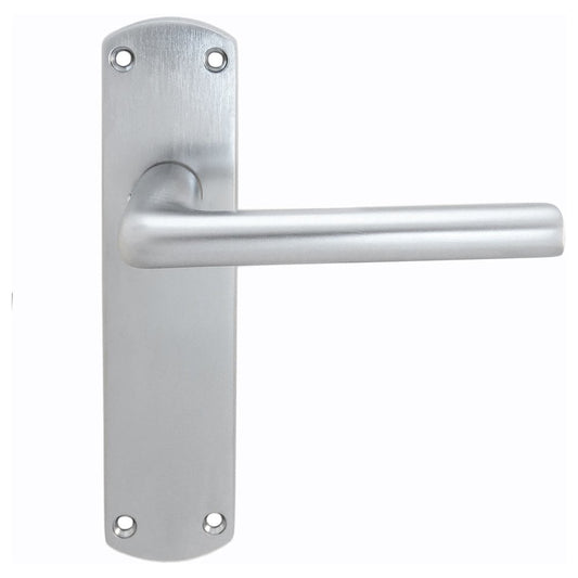 Carlisle Brass Satin Chrome Latch Boxed Uno Lever on Backplate SZC012SC